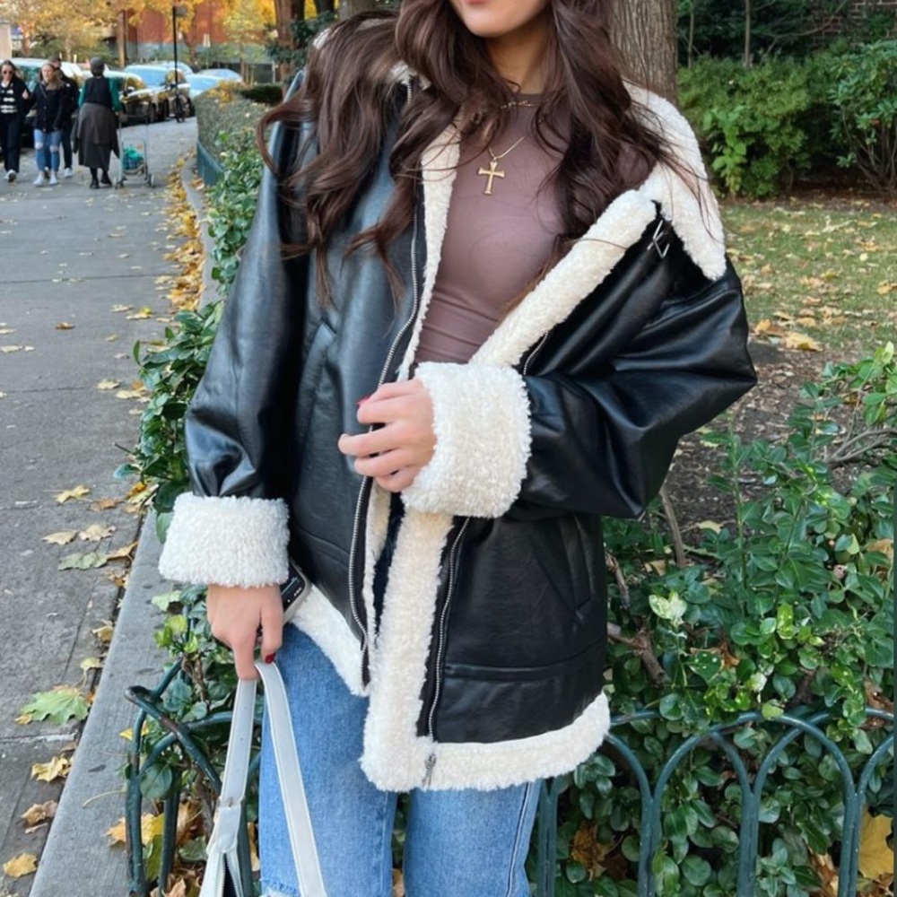 NWOT H&M Oversized Teddy-fleece-lined Jacket